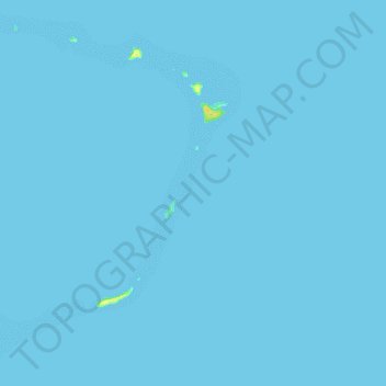 Carte topographique Rongerik Atoll, altitude, relief
