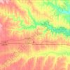 Carte topographique Russell County, altitude, relief
