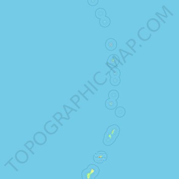 Carte topographique Mariana Islands, altitude, relief