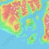 Carte topographique Area F (West Howe Sound), altitude, relief