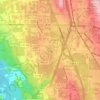 Carte topographique Northfield Center Township, altitude, relief