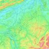 Carte topographique Région administrative d'Emmental-Haute Argovie, altitude, relief