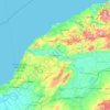 Carte topographique Mostaganem, altitude, relief
