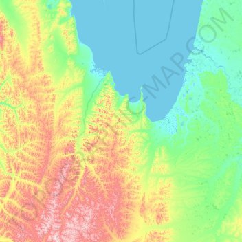 Carte topographique Хара-Улахский наслег, altitude, relief