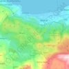 Carte topographique Δημοτική Ενότητα Μαλίων, altitude, relief