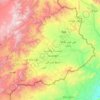 Carte topographique Khost Province, altitude, relief