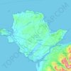 Carte topographique Isle of Anglesey, altitude, relief