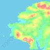 Carte topographique Glencolumbkille, altitude, relief