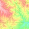 Carte topographique Washita County, altitude, relief