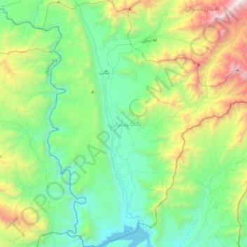 Carte topographique Tagab, altitude, relief