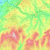 Carte topographique Llywel, altitude, relief
