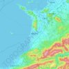 Carte topographique Kanonji, altitude, relief