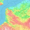 Carte topographique Norte-Paso de Calais, altitude, relief