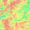 Carte topographique VC47 Montgomeryshire, altitude, relief
