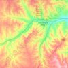 Carte topographique Chase County, altitude, relief