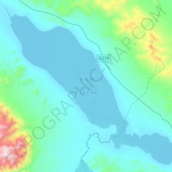 Carte topographique 美马错, altitude, relief