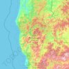 Carte topographique Rogue River-Siskiyou National Forest, altitude, relief