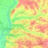 Carte topographique Shelby County, altitude, relief