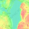 Carte topographique Lake Winnebago, altitude, relief