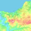 Carte topographique Beni Saf, altitude, relief