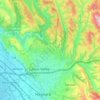 Carte topographique Castro Valley, altitude, relief