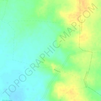 Carte topographique Ghol, altitude, relief