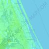 Carte topographique Daytona Beach, altitude, relief
