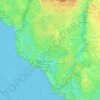 Carte topographique Dixie County, altitude, relief