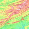 Carte topographique Schuylkill County, altitude, relief