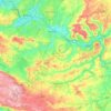 Carte topographique Bath and North East Somerset, altitude, relief
