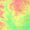 Carte topographique Waller County, altitude, relief