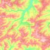 Carte topographique Большемурашкинский муниципальный округ, altitude, relief