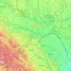 Carte topographique Черновицкая область, altitude, relief