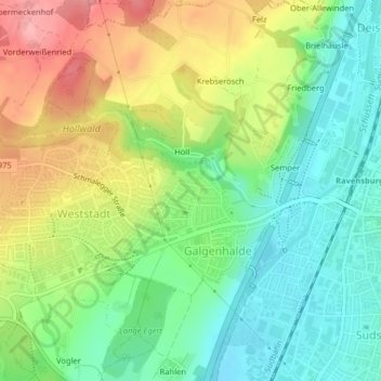 Carte topographique Schwalbenbach, altitude, relief