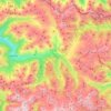 Carte topographique Naut Aran, altitude, relief