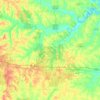 Carte topographique Lincoln Parish, altitude, relief