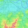 Carte topographique London Borough of Southwark, altitude, relief