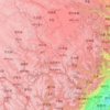 Carte topographique Préfecture autonome tibétaine et qiang d'Aba, altitude, relief
