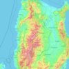Carte topographique Cordillera Administrative Region, altitude, relief
