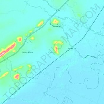 Carte topographique Nirakarpur, altitude, relief