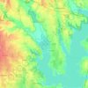 Carte topographique Lavon Lake, altitude, relief