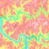 Carte topographique Madison Township, altitude, relief