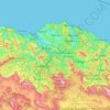 Carte topographique Biscaye, altitude, relief