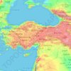 Carte topographique Anatolie, altitude, relief