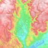 Carte topographique Middle River, altitude, relief