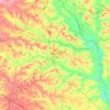 Carte topographique Wilkinson County, altitude, relief