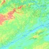 Carte topographique Paraíba do Sul, altitude, relief