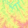 Carte topographique Garrard County, altitude, relief