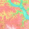 Carte topographique Wabasha County, altitude, relief
