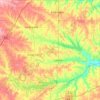 Carte topographique Osage County, altitude, relief